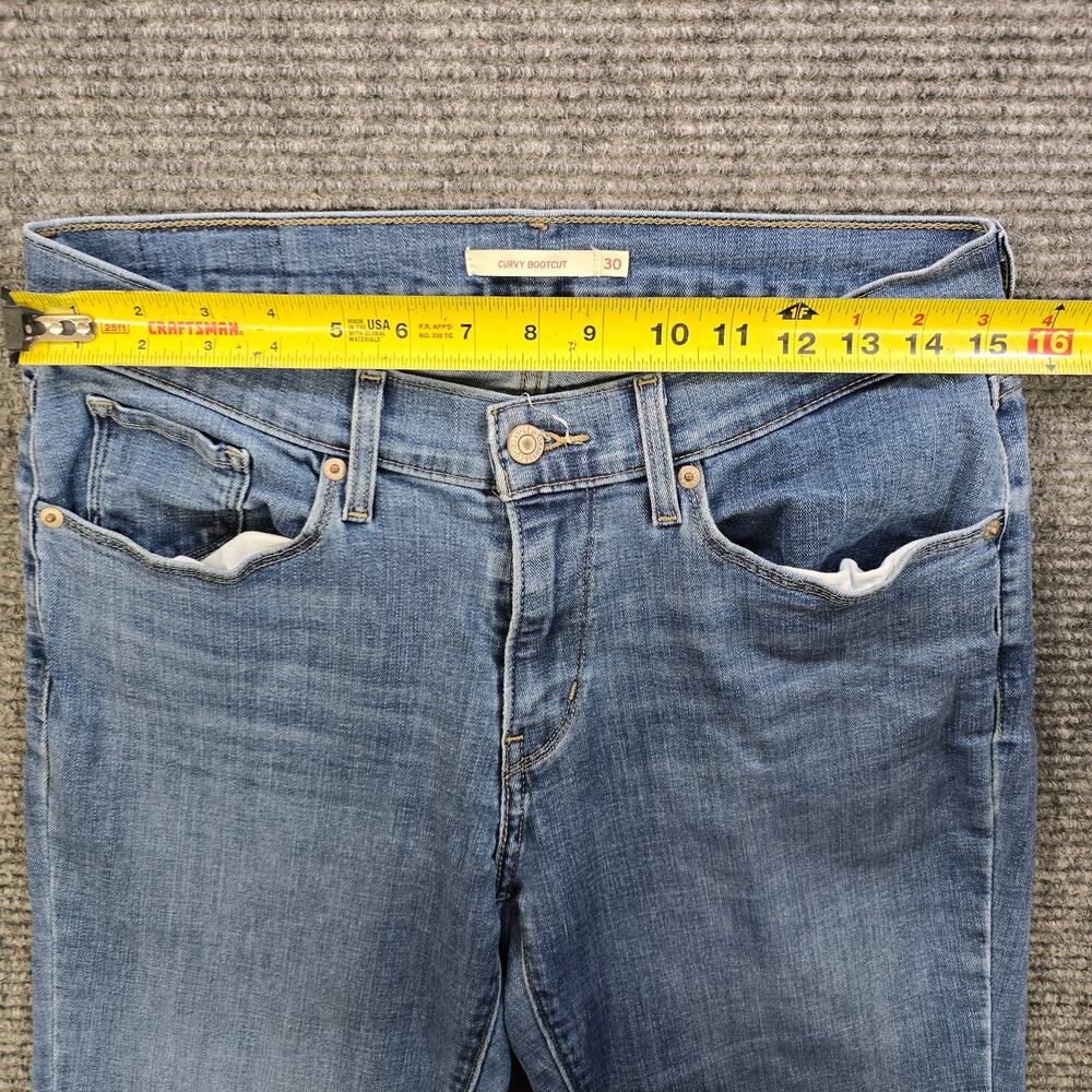 Levi’s Curvy Bootcut Jeans Womens 30x32 Blue Stretch - Picture 7 of 9